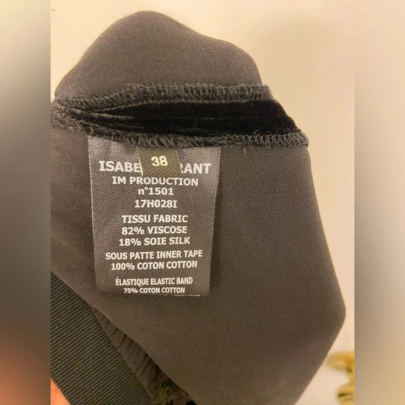 NWT Isabel Marant Tursanne Asymmetric Velvet Midi Skirt Black Size US 6 - Picture 7 of 9